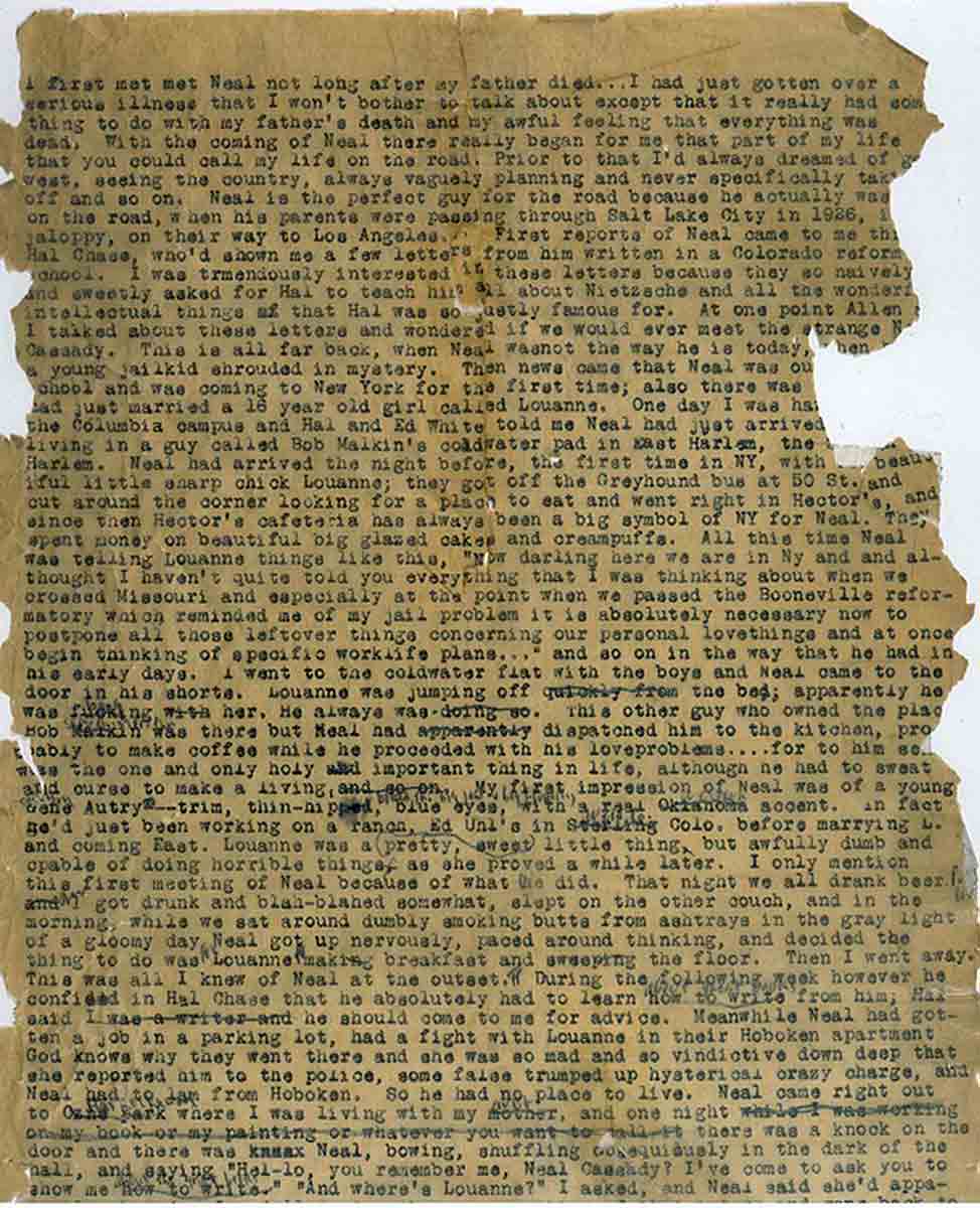 kerouac on road scroll