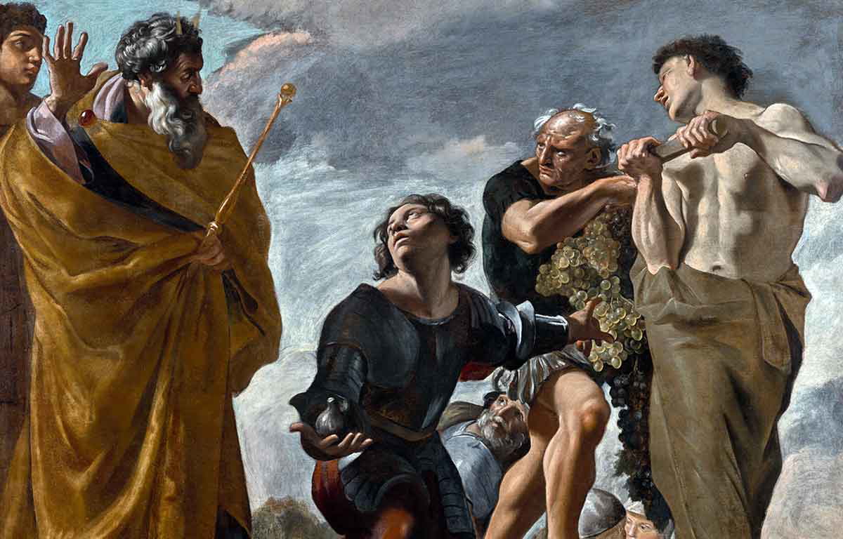 lanfranco moses and the messengers from canaan painting