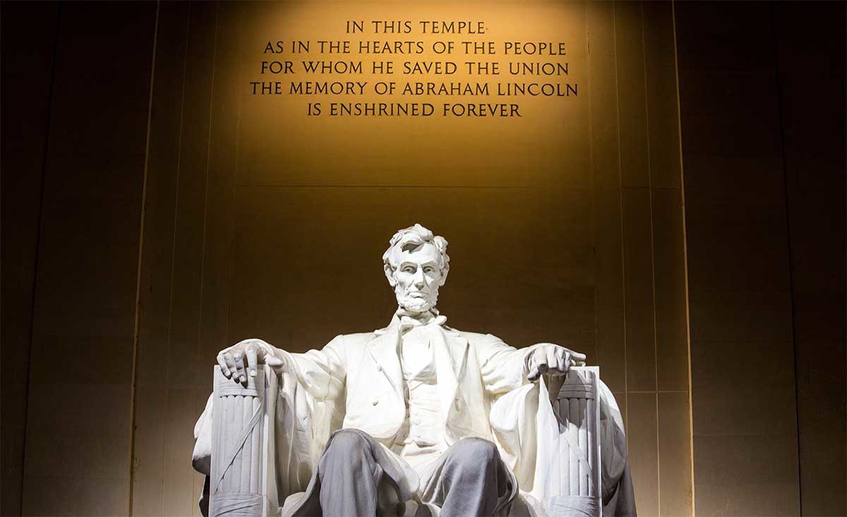 The Lincoln Memorial in Washington DC