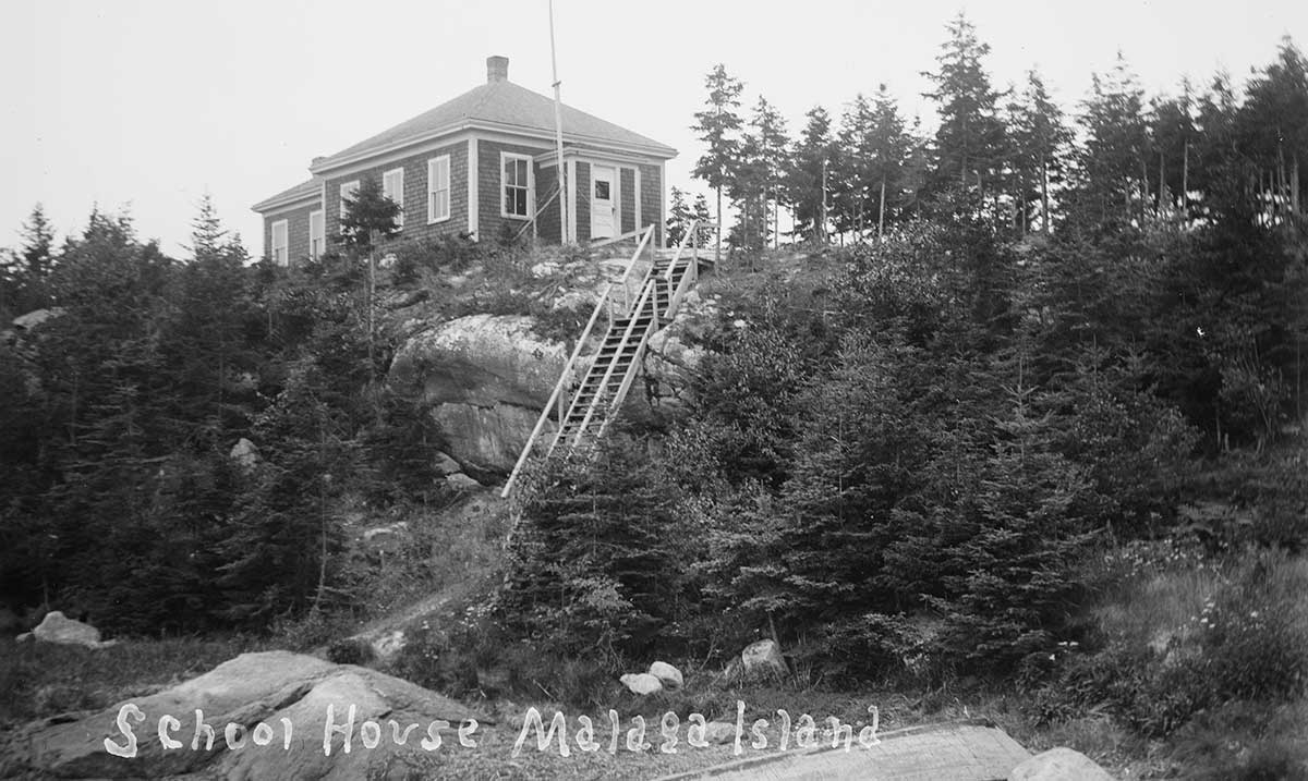 malaga island schoolhouse building