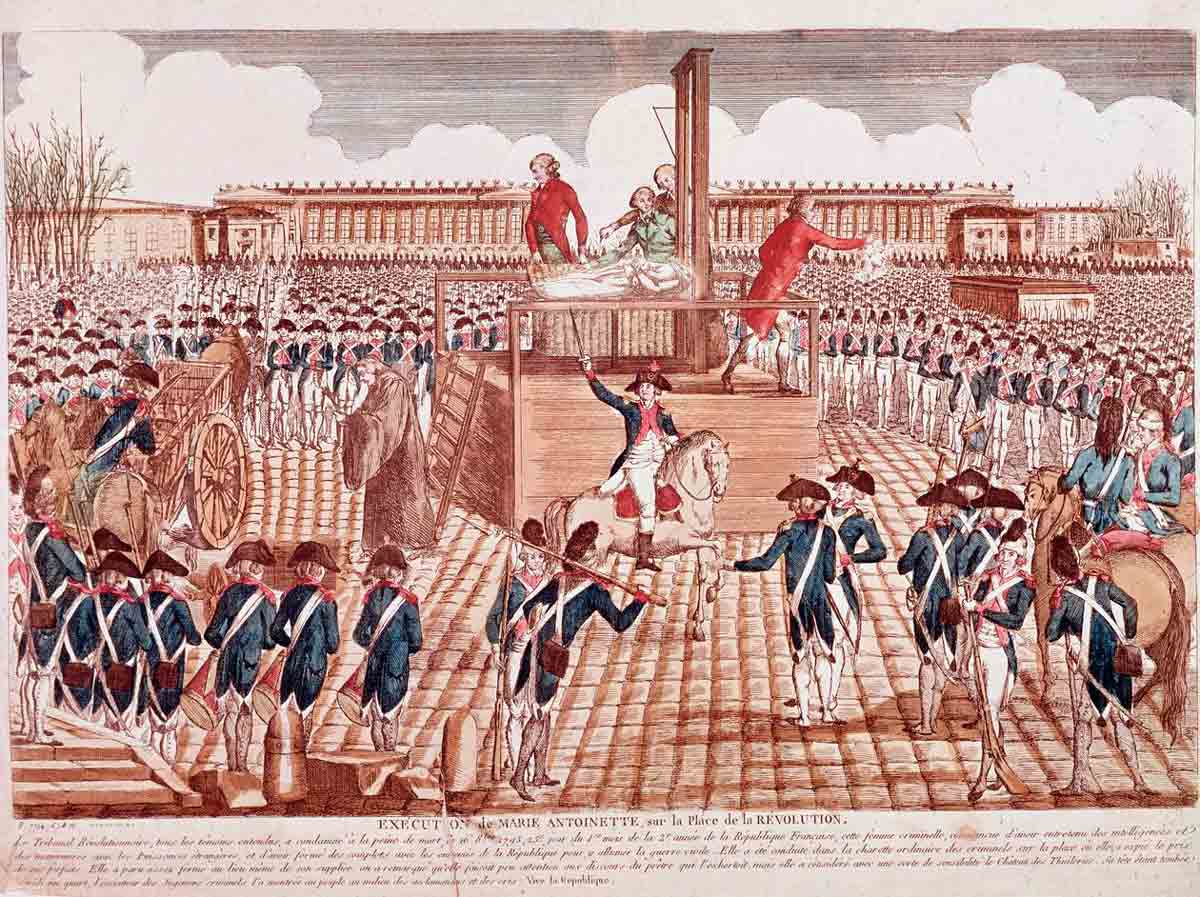 marie antoinette execution french school painting