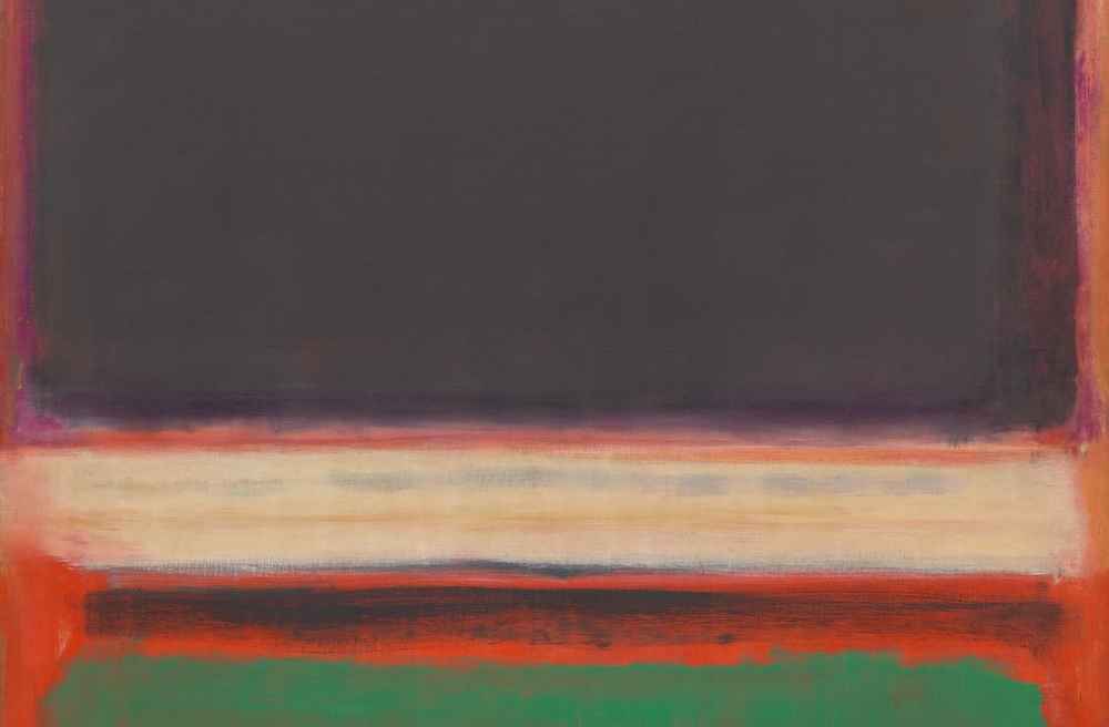 No. 3/No. 13 (Magenta, Black, Green on Orange) by Mark Rothko