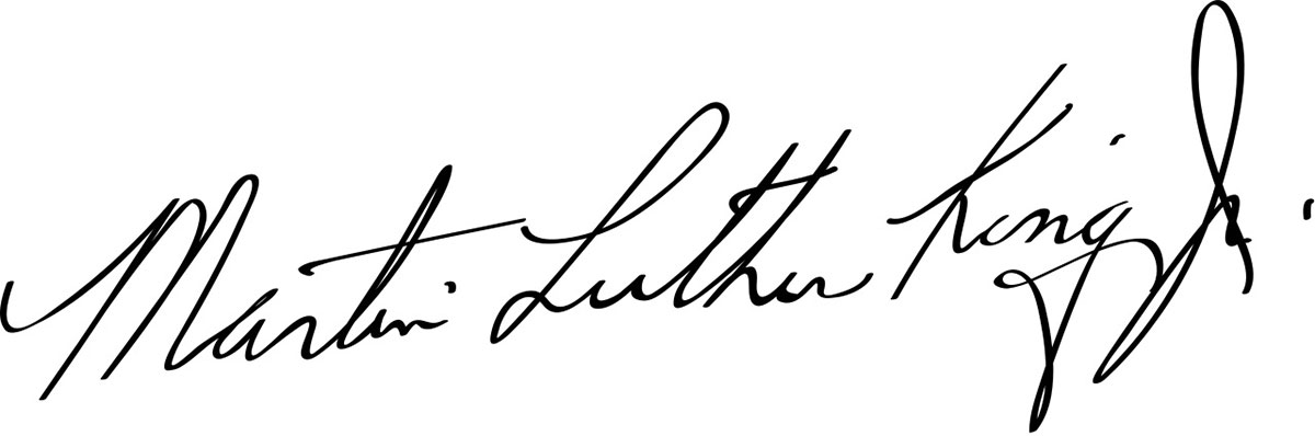 martin luther king jr signature