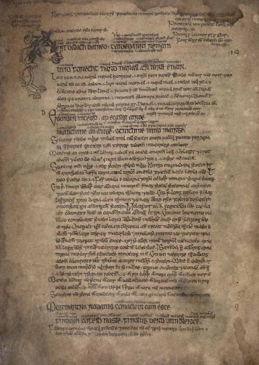 martyrology oengus folio manuscript national library ireland ms g10