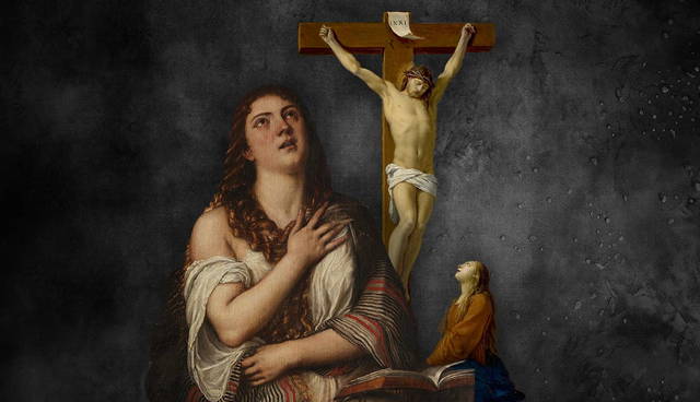 Two portrayals of a penitent Mary Magdalene