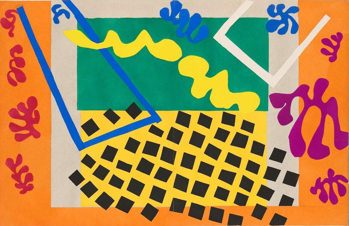 Henri Matisse paper cutout composition, The Codomas