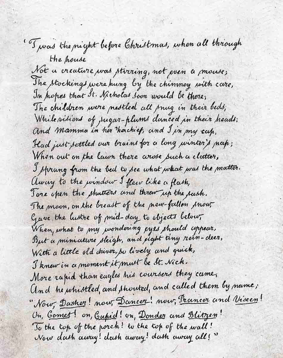 moore text night before christmas santa claus