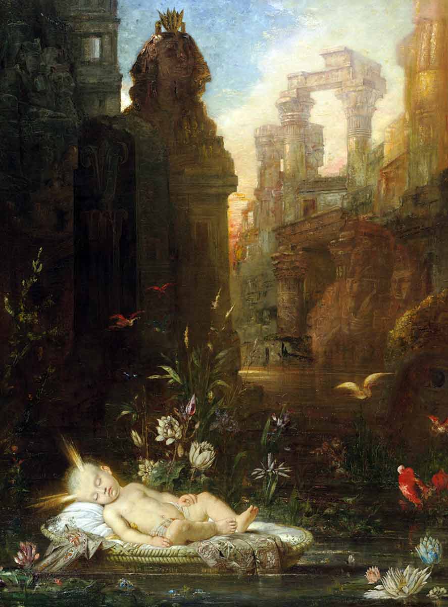 moreau the infant moses painting