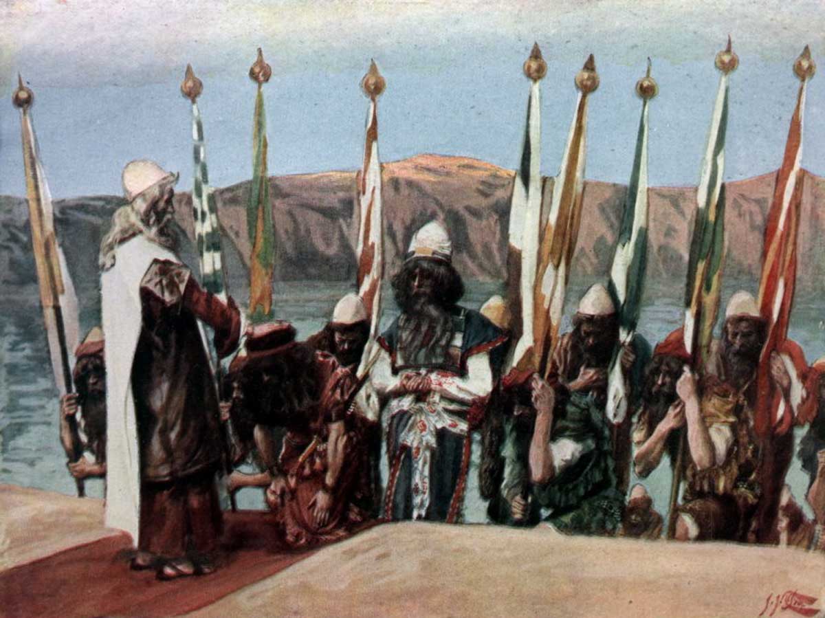 moses blesses joshua deuteronomy