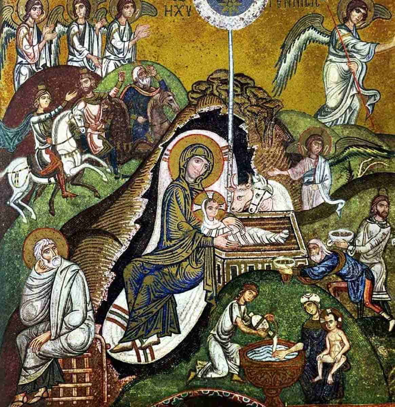 nativity mosaic palatine chapel palermo