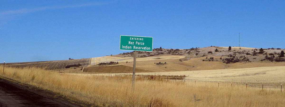 nez perce reservation sign