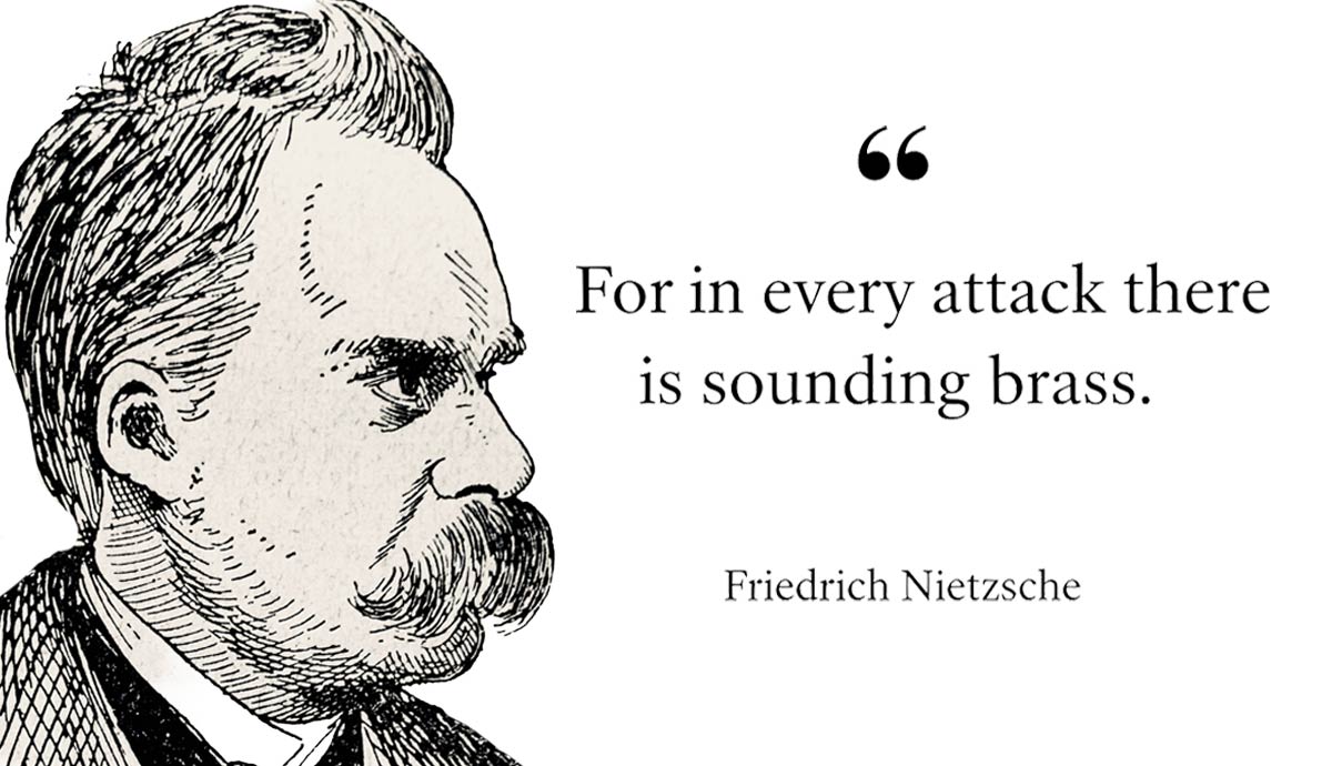 Portrait of Nietzsche with quote