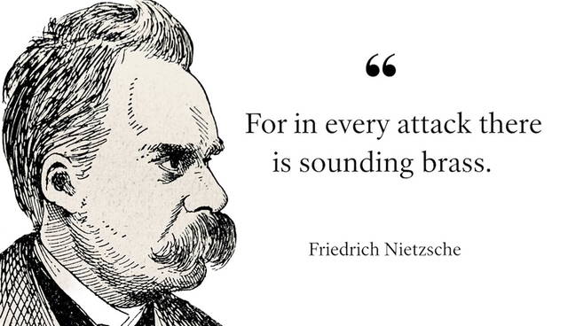 Portrait of Nietzsche with quote