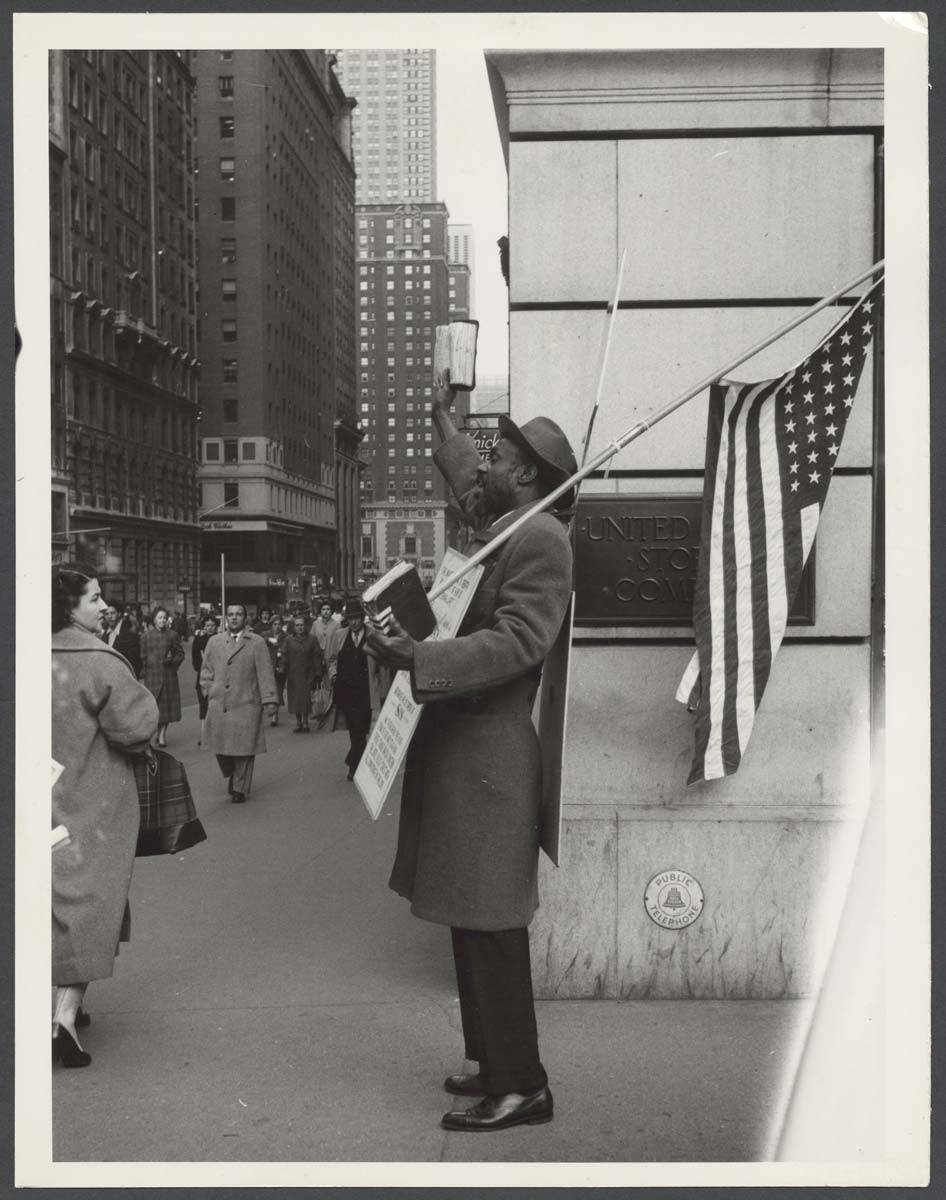 nyc man preaching history of religion