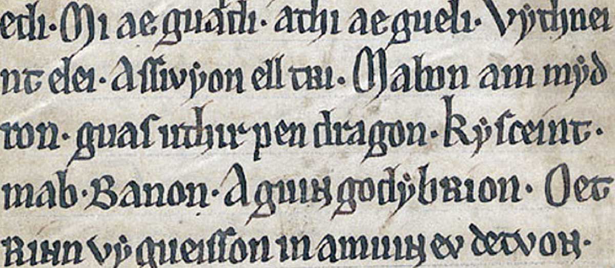 pa gur ms peniarth 1 folio 47r uthyr pendragon
