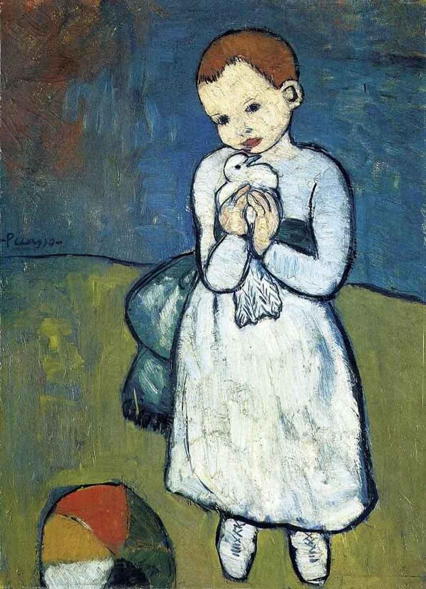 pablo picasso child with a dove painting