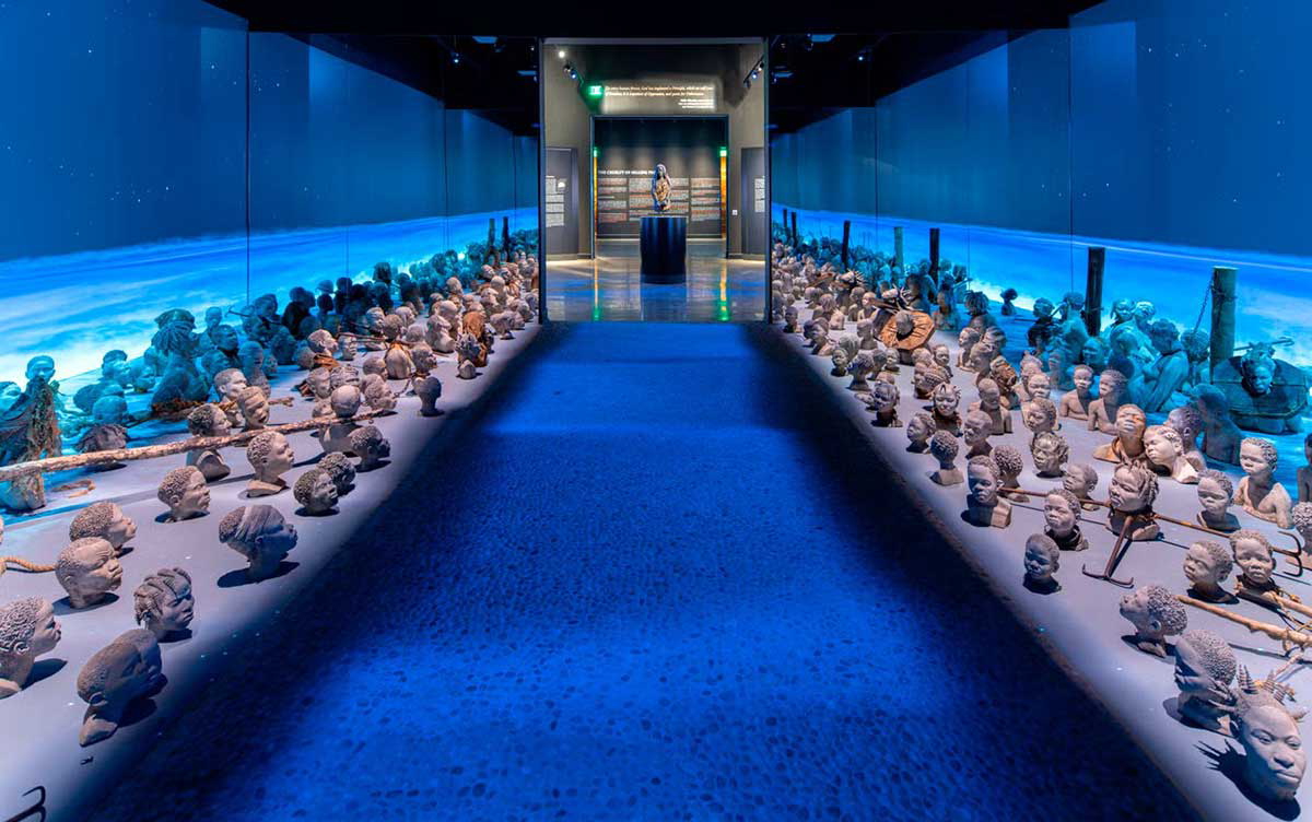 photo of slavery memorial in montgomery