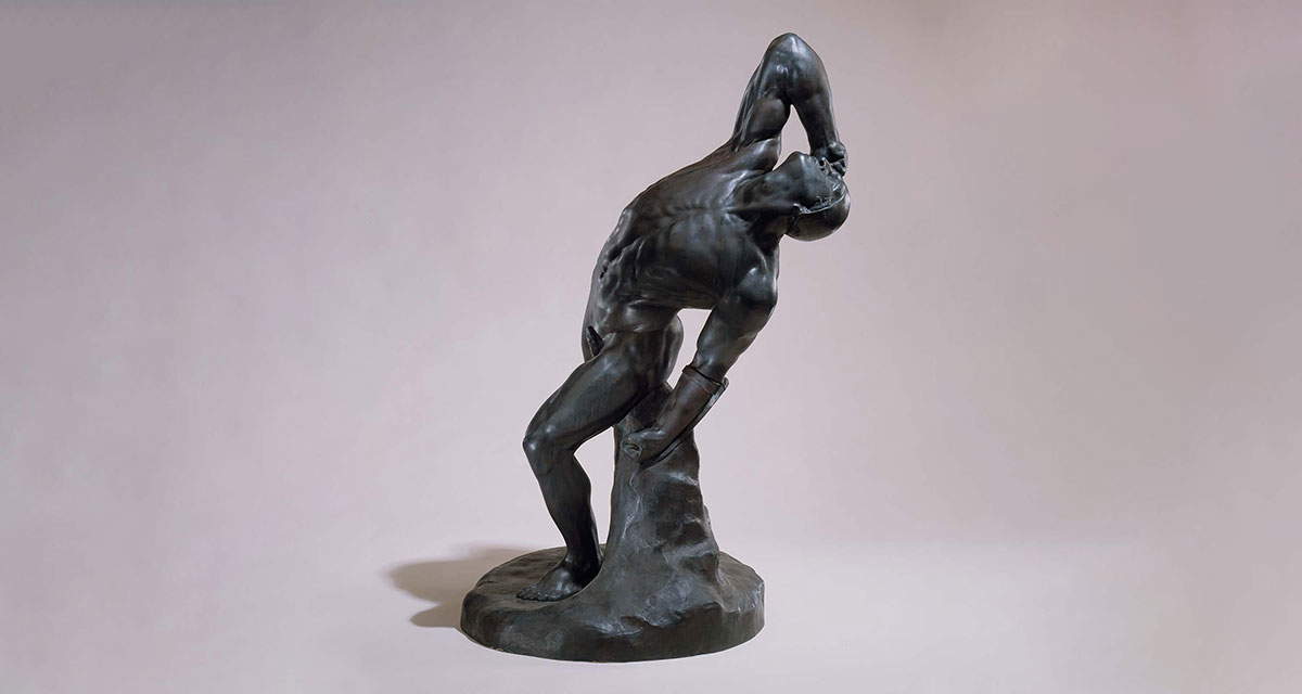 rimmer the falling gladiator sculpture