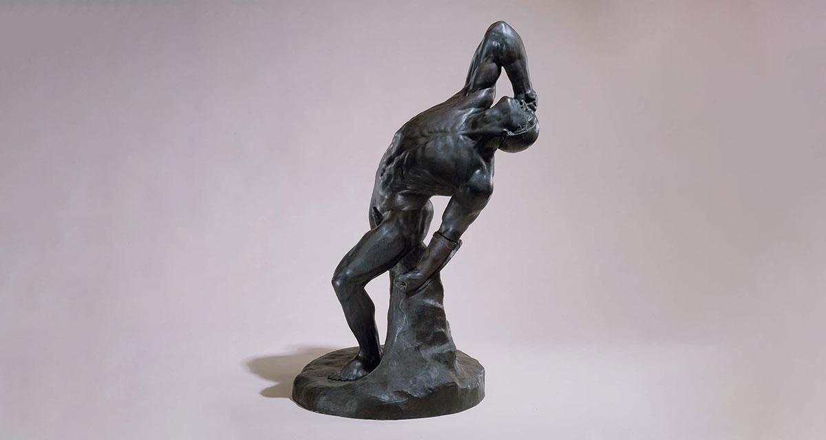 rimmer the falling gladiator sculpture