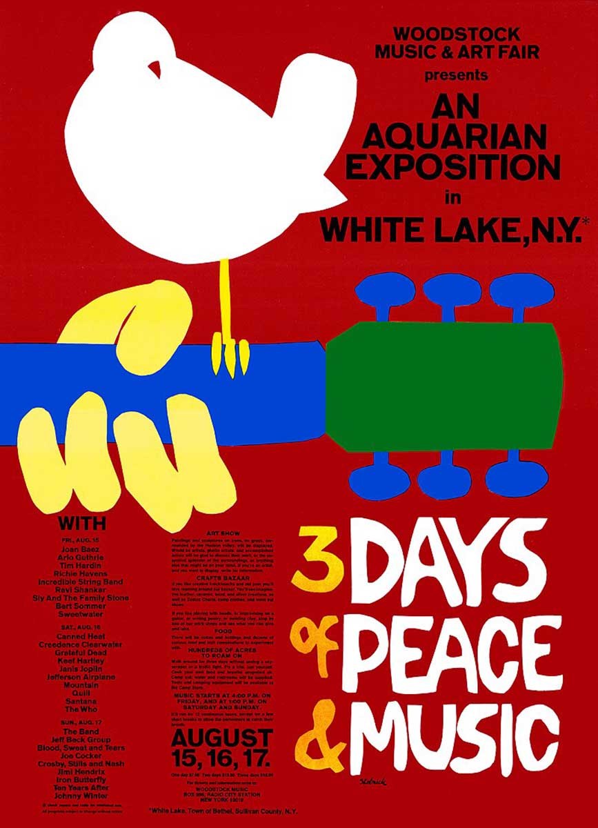 rocknroll on film woodstock poster