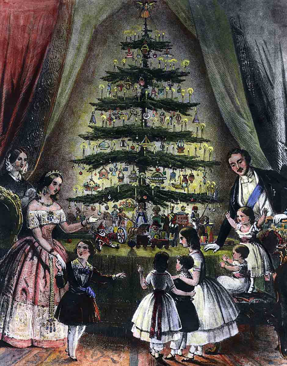royal family decorate tree victorian christmas