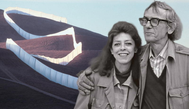 Christo and Jeanne Claude with Running Fence