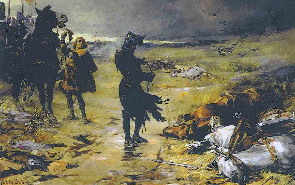 russel julian black prince battle of crecy painting