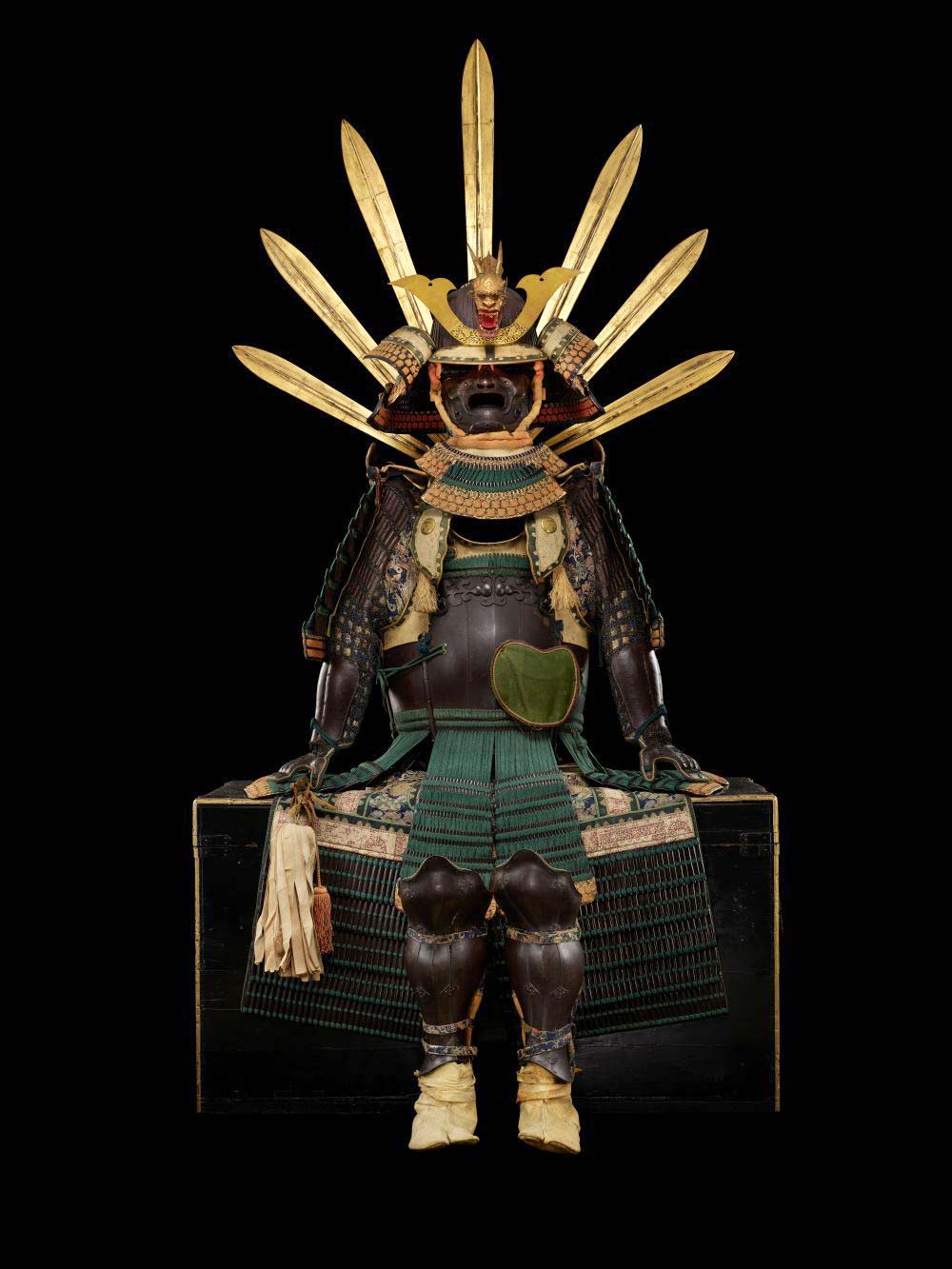 Suit of armor and helmet, Japan, 1519; 1696. Source: © The Trustees of the British Museum