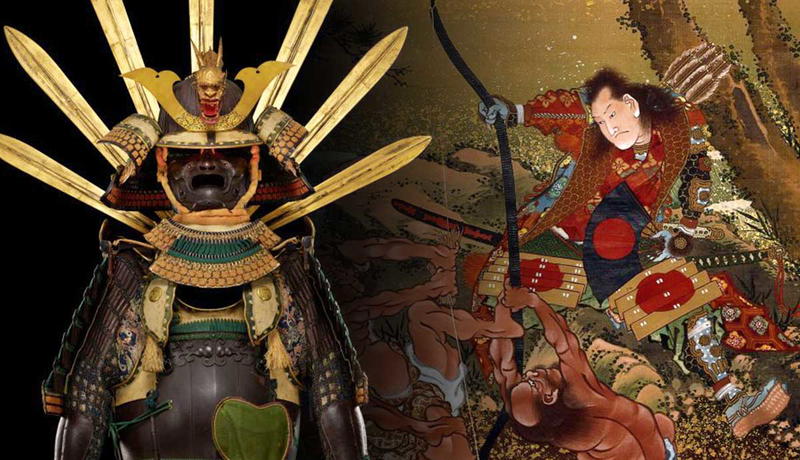 Images of Samurai warriors next to each other