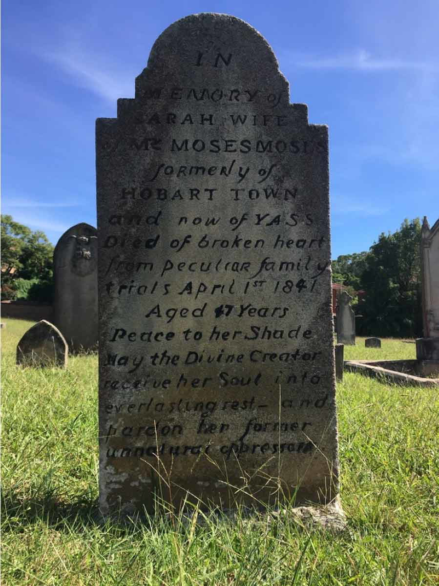 sarah moses gravestone