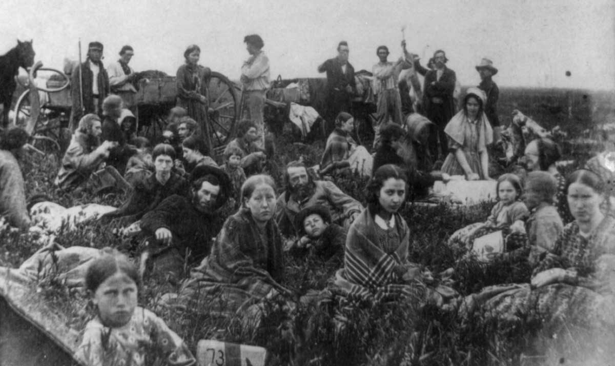 settlers fleeing fighting 1862