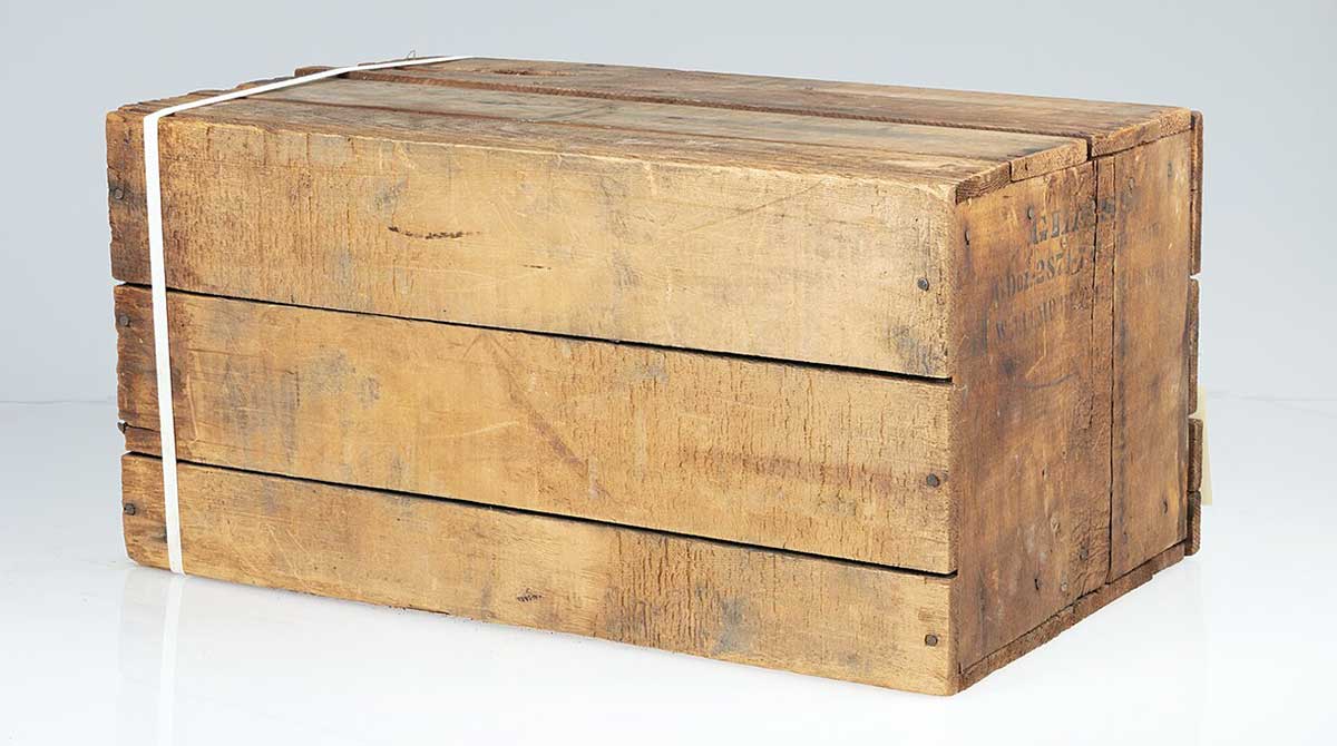 similar wooden shipping crate