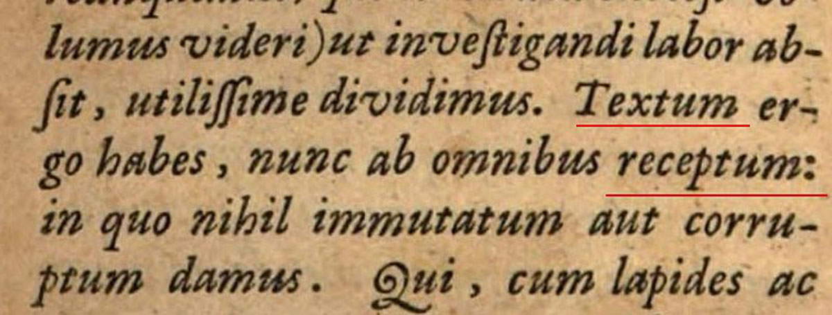 textus receptus 1633 bible verses