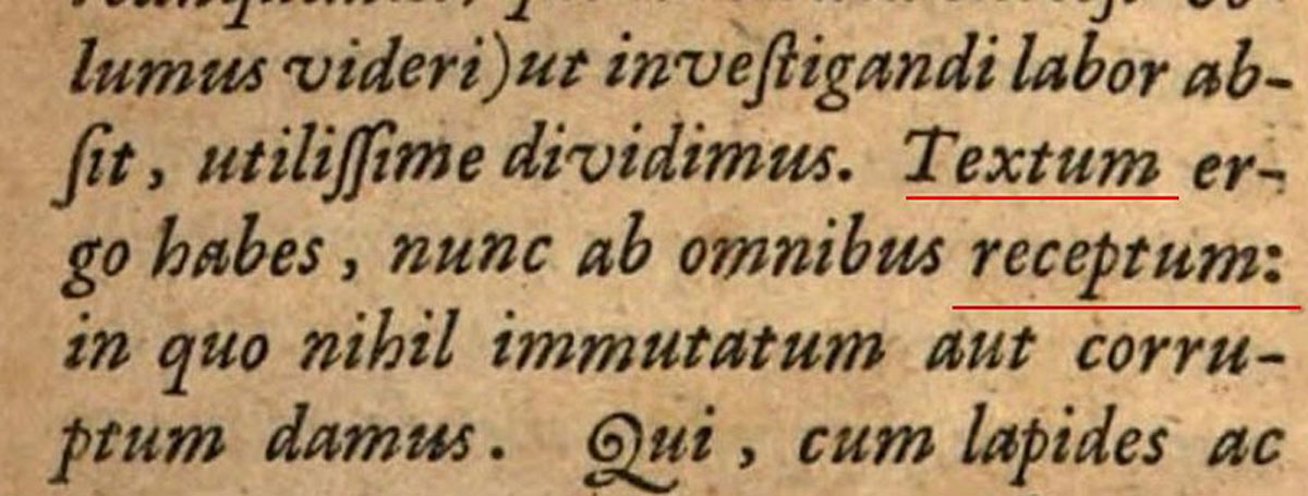 textus receptus 1633 bible verses