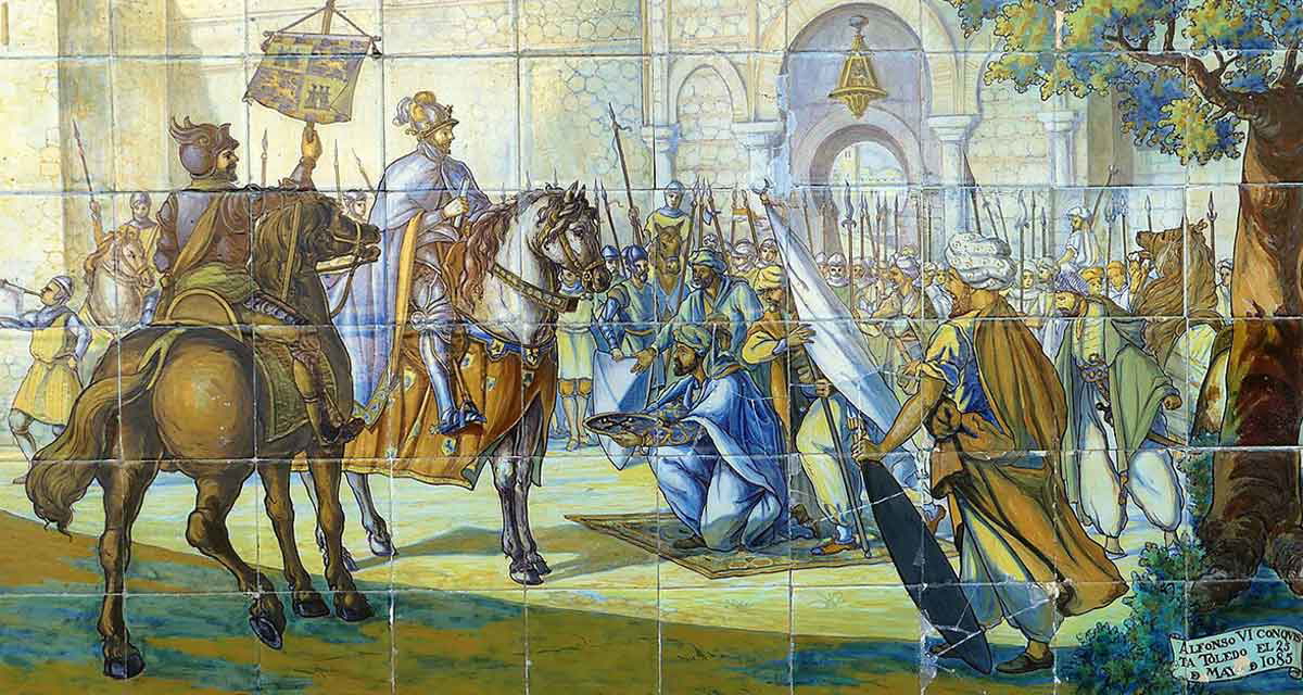 tiled mural reconquesta toledo spain