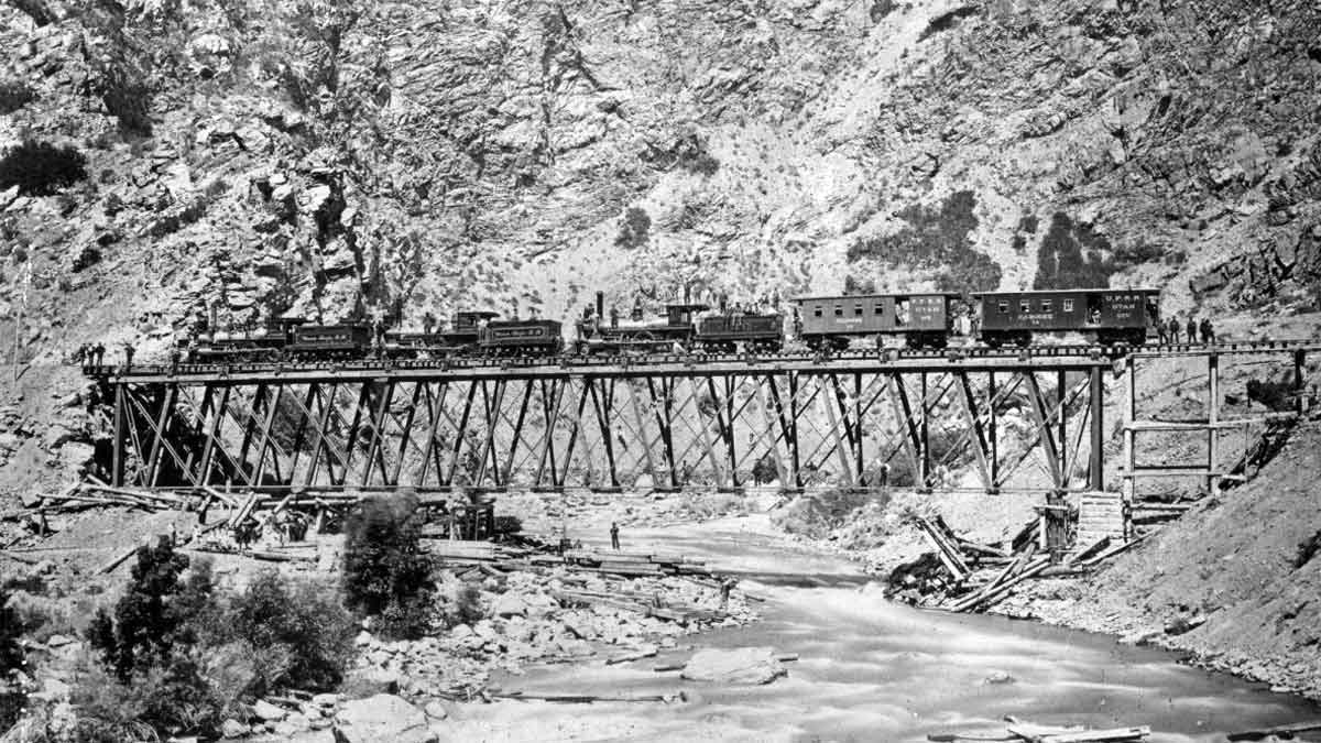 transcontinental railroad getty images