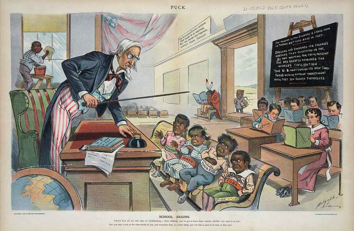 us territories political cartoon 1899