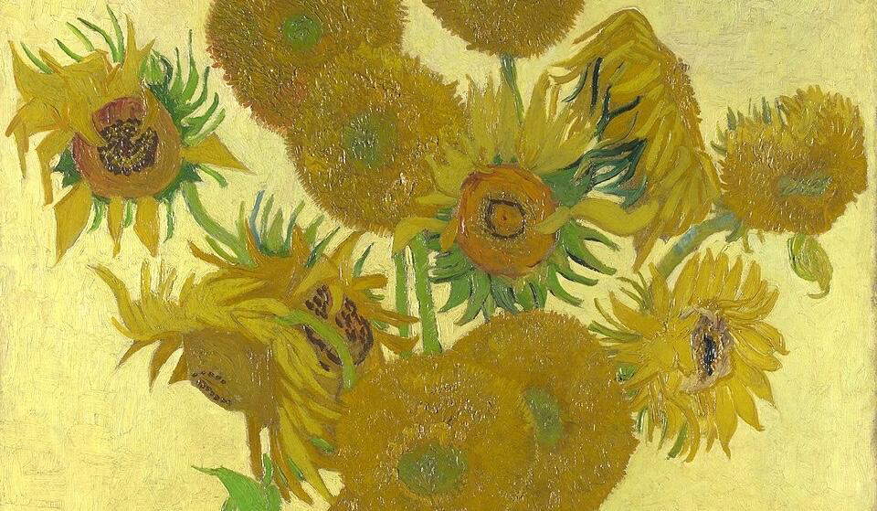 Sunflowers (detail) by Vincent van Gogh