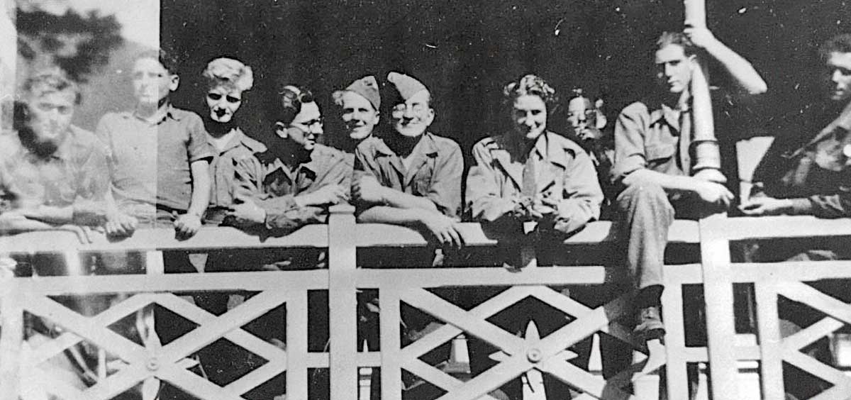 virginia hall with soldiers photo