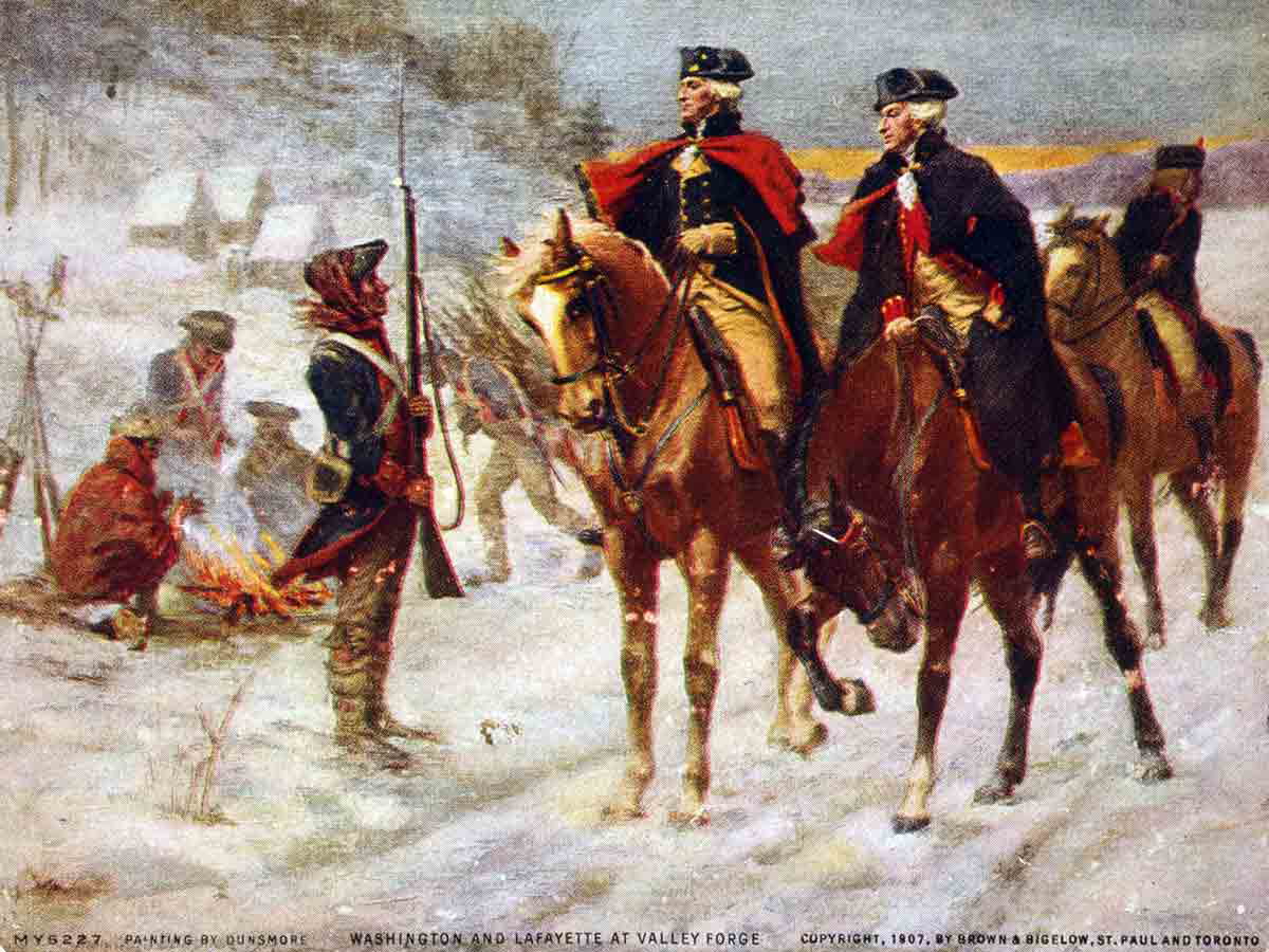 washington and lafayette at valley forge