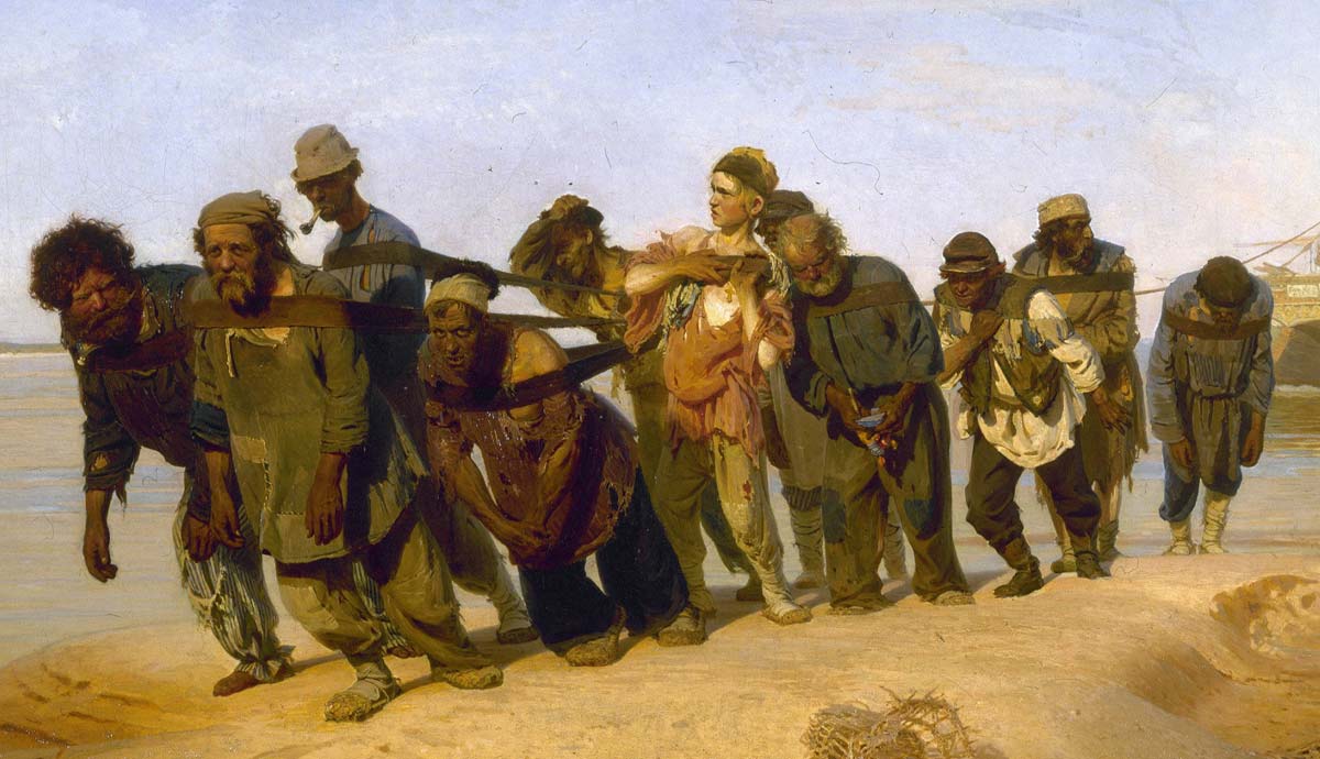 Barge Haulers on the Volga by Ilya Repin