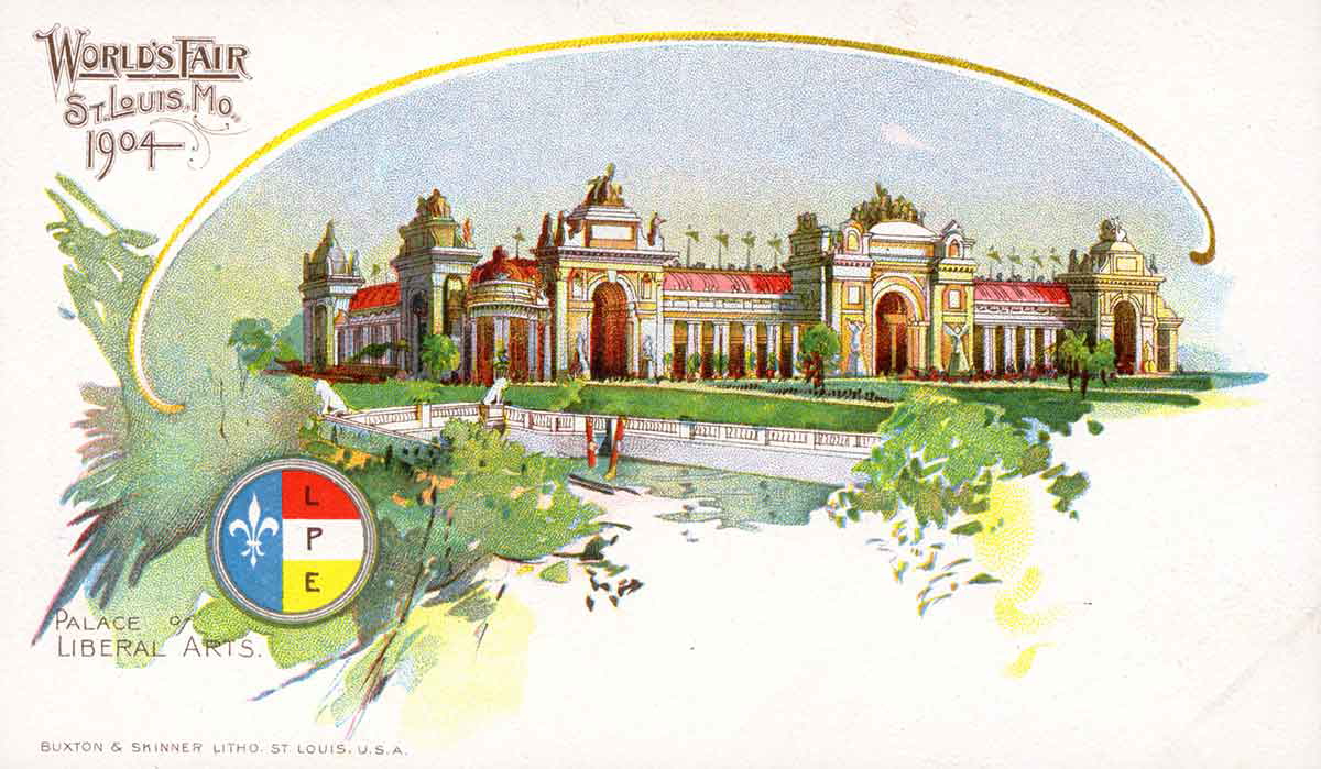 worlds fair 1904 postcard