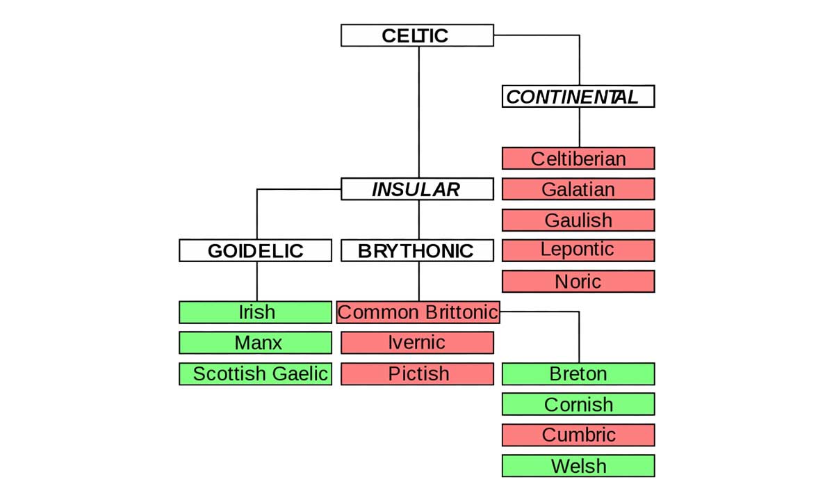 Celtic Language Family Tree