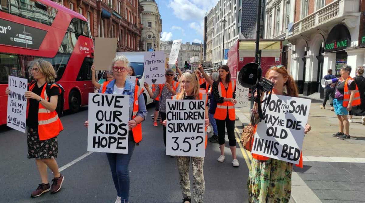 Climate change protest