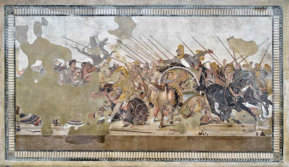 Darius Alexander Mosiac 2nd century Naples