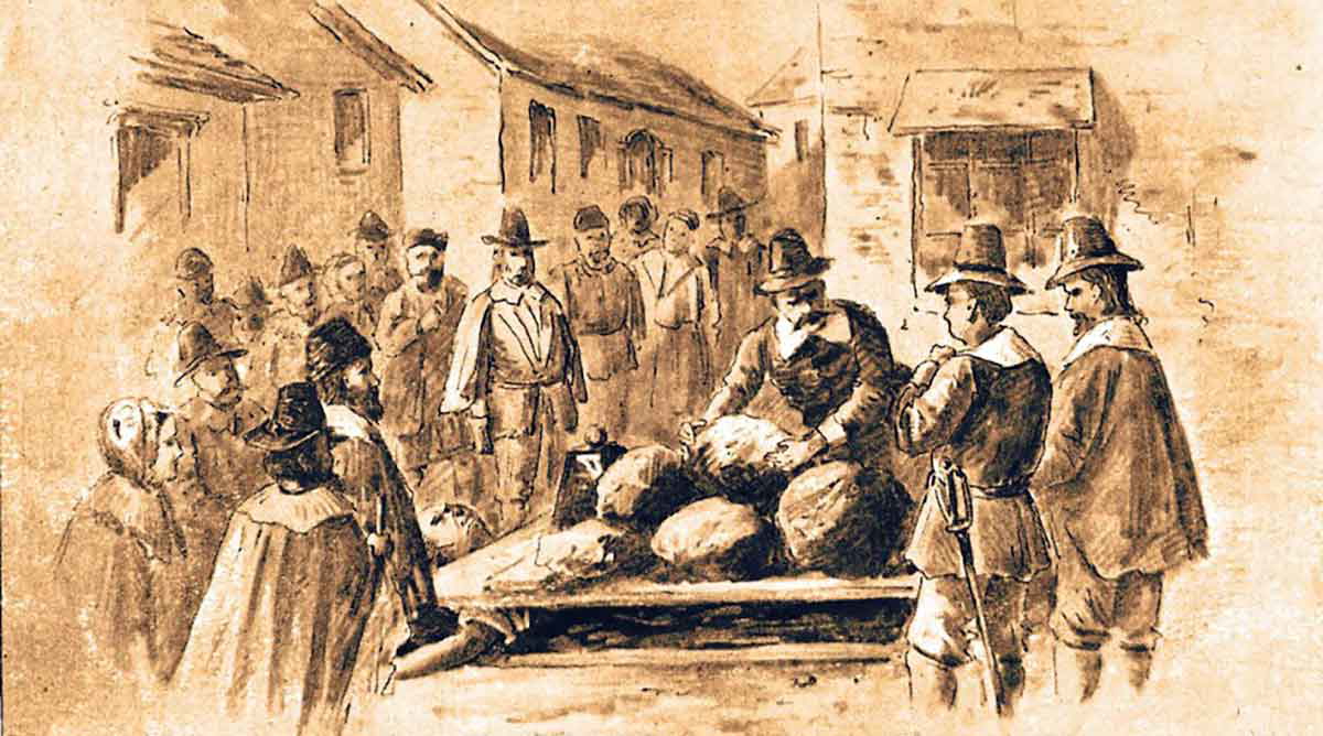 Giles Corey Pressed to Death