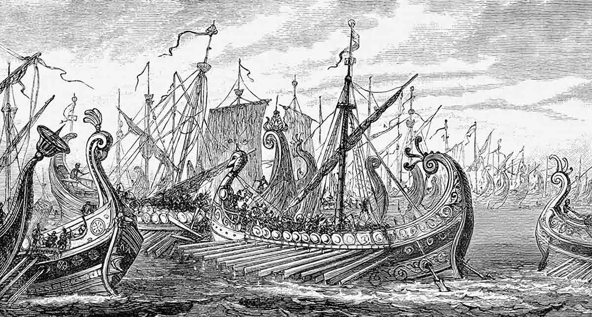 Greek triremes Salamis