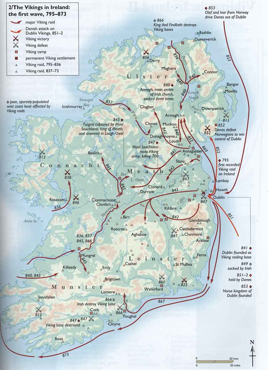 Map Viking Activity Ireland