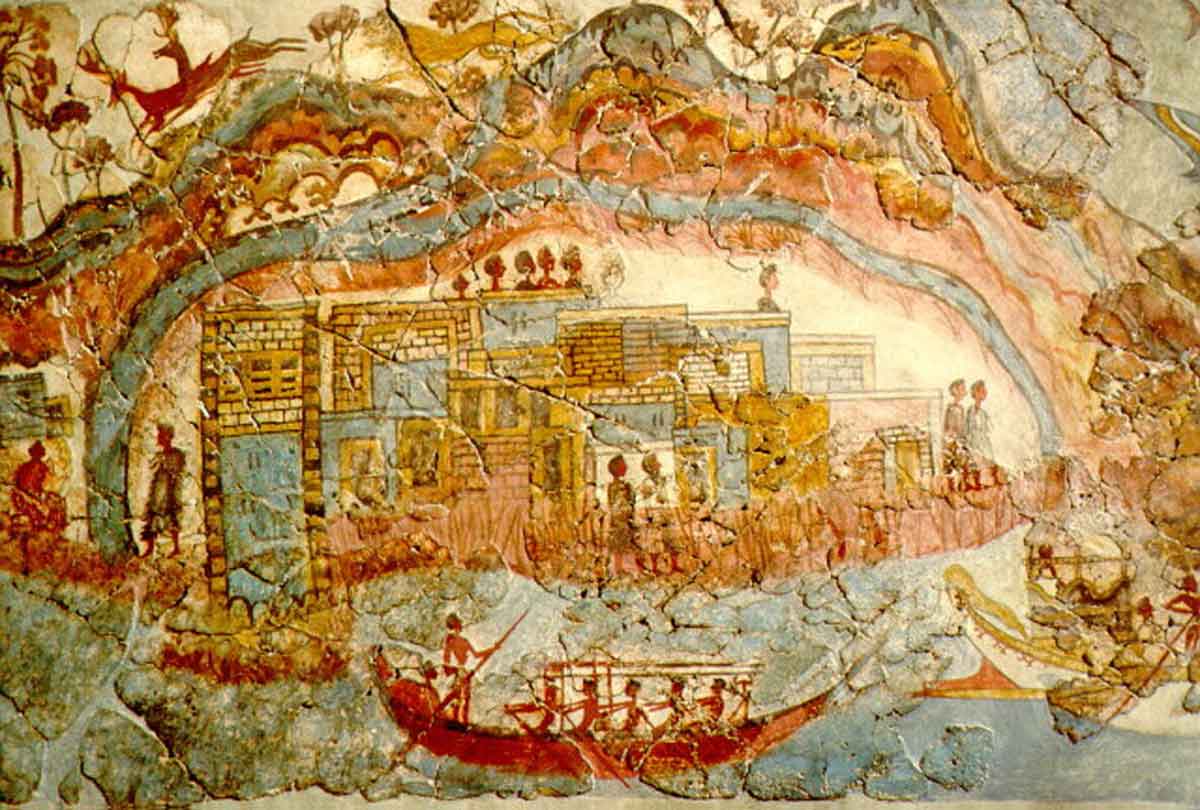 akrotiri santorini minoan town public domain