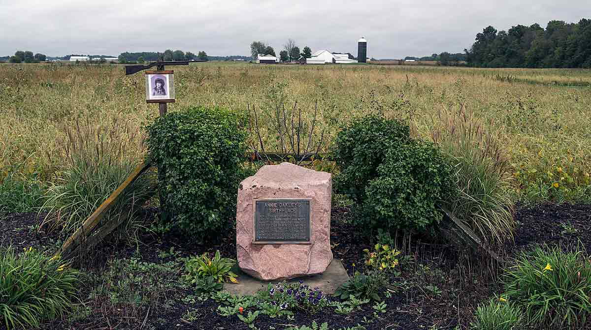 annie oakley birthplace marker